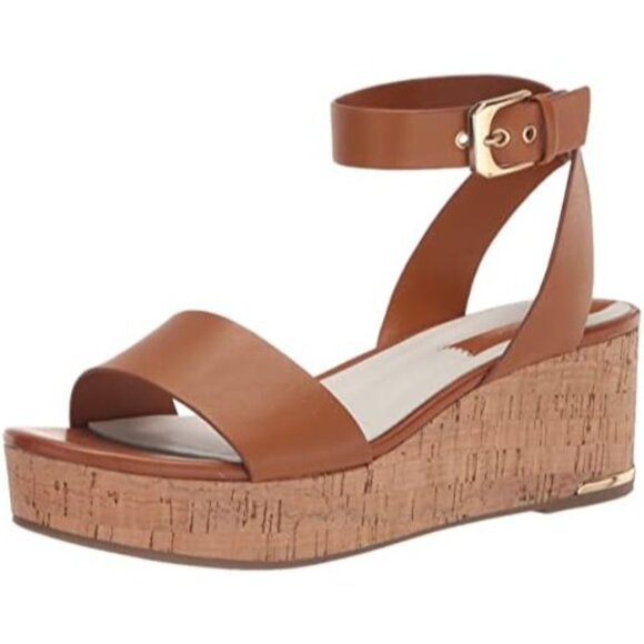 Franco Sarto Brown Cork Wedge Sandals with Ankle Strap, Size 10M - New - Picture 5 of 10